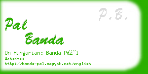 pal banda business card